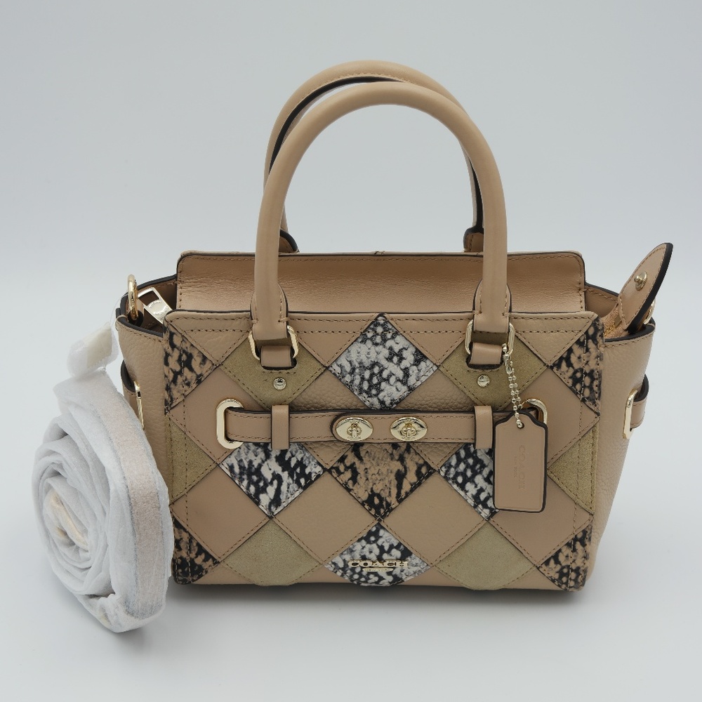 Coach Mini Blake Snake Embossed Patchwork Bag